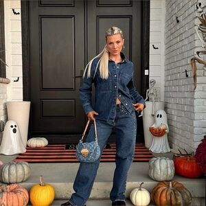 Abercrombie denim button down jacket